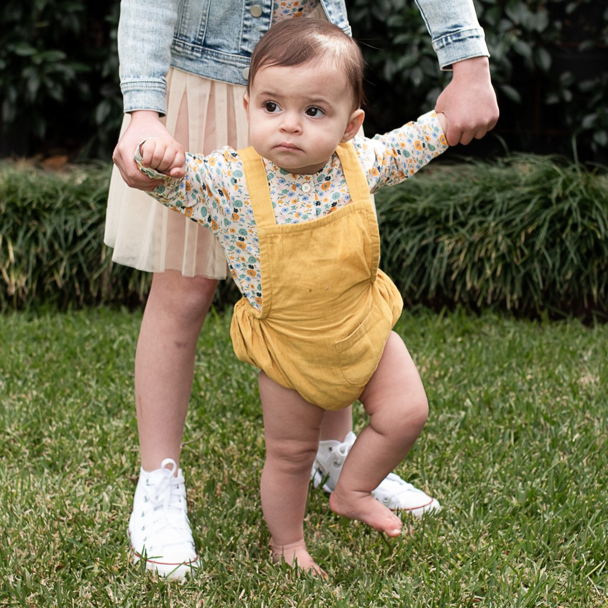 Peg Cord Romper Spicy Mustard