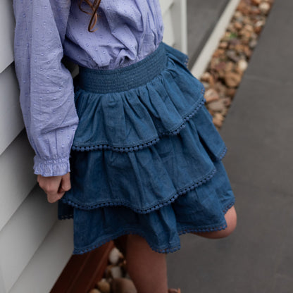 Lee Ruffle Skirt Denim