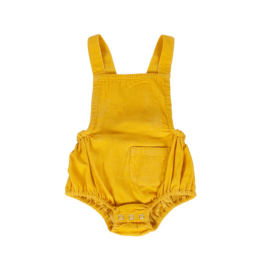 Peg Cord Romper Spicy Mustard