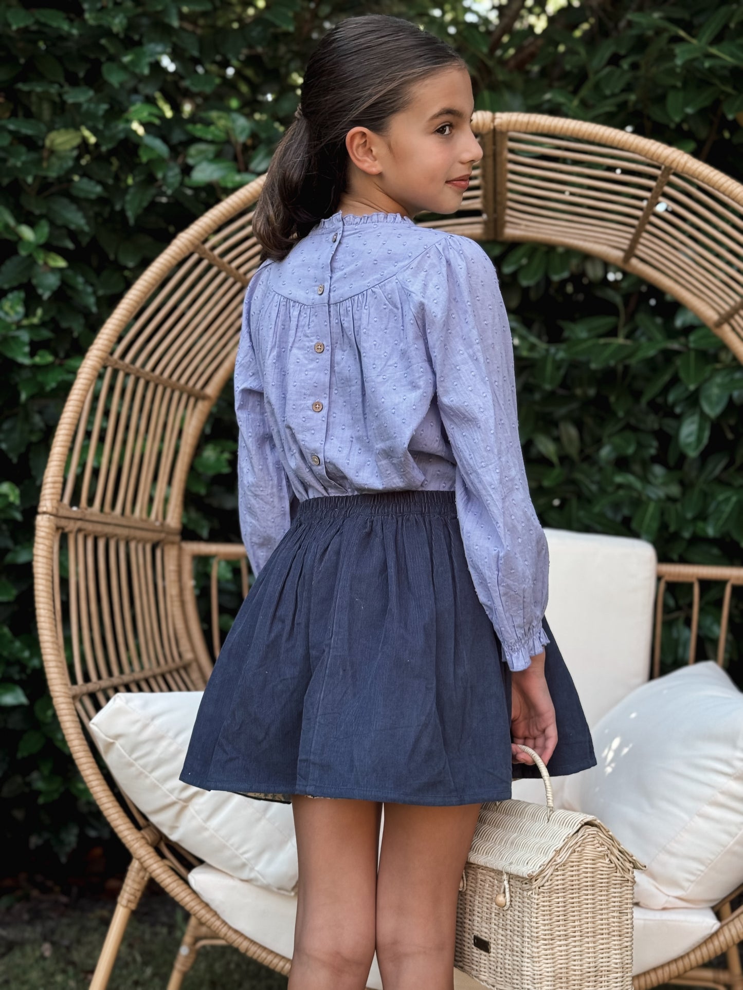 Karter Reversible Skirt Blueberry